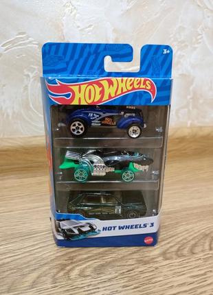 Набор машинок hot wheels 3-pack, оригинал