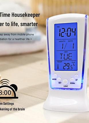 Часы электронные настольные + градусник