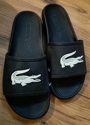 Тапки, шлепанцы оригинальные lacoste big logo