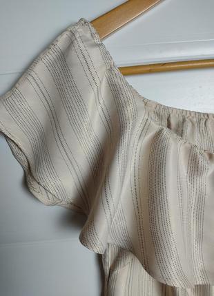 Плаття халат з рюшами на ґудзиках, у смужку5 фото