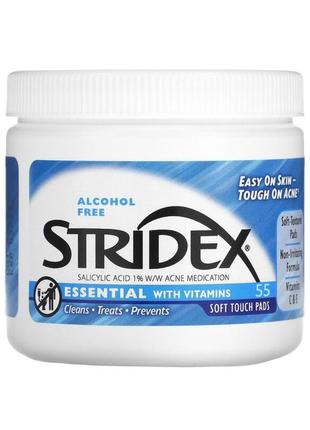 Подушечки пади від акне stridex 1% саліцилової кислоти, без спирту!