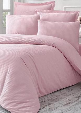 Постельное белье light pink elite сатин страйп