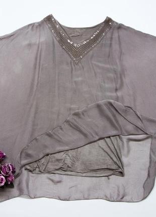 Блуза шелковая, туника, италия, шелк.6 фото