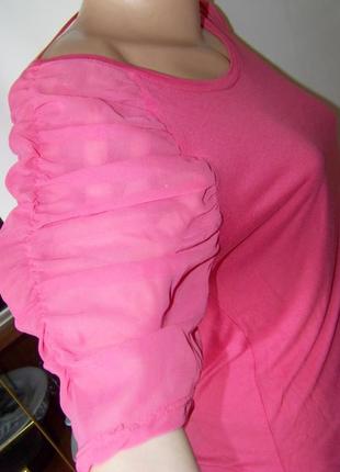 Розовая блузка с шифоновым рукавом atmosphere мл2 фото