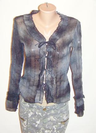 Сіра вечірня блузка на зав'язках у паєтки xanaka марокко м1 фото