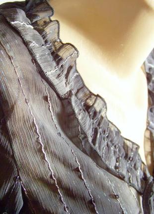Сіра вечірня блузка на зав'язках у паєтки xanaka марокко м3 фото