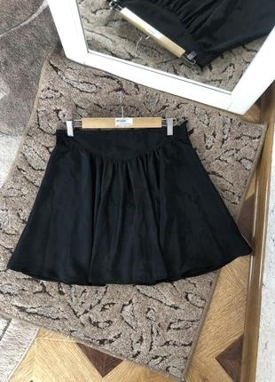 Летняя черная юбка м