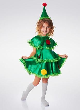 Карнавальний костюм для дівчинки новорічна ялинка2 фото
