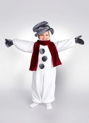 Карнавальний костюм для хлопчика сніговик1 фото