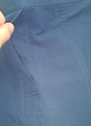 Стильные брюки cos укороченные летние relax fit синие6 фото