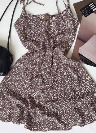 Легкое платье в леопардовый принт