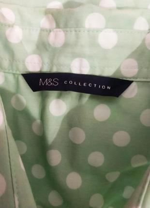 420.комфортная удобная рубашка в принт горошек английского бренда marks &amp; spencer4 фото