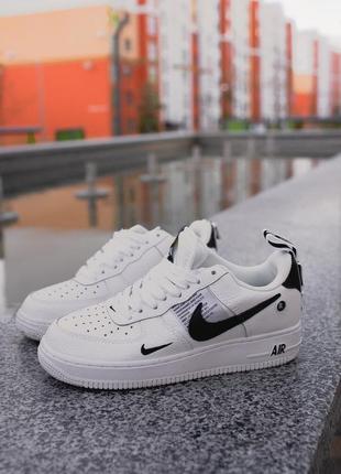 Nike air force white. жіночі білі демісезонні шкіряні кросівки