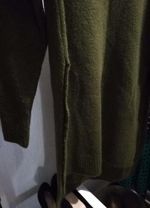 Джемпер-плаття довге з розрізами хакі4 фото