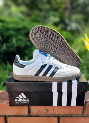 Мужские кроссовки adidas samba og white black 40-41-42-43-44-45