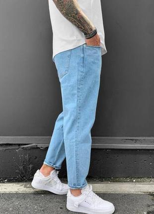 Люксовые джинсы мом в светлом цвете2 фото