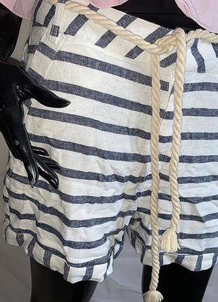 Лляні шорти у смужку visage