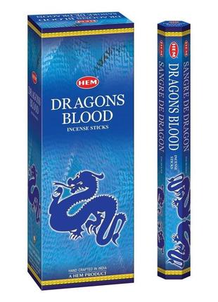 Благовоние dragon blood кровь дракона аромапалочки hem 20 шт/уп 27631