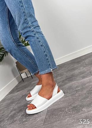 Босоножки натуральная кожа белые черные бежевые