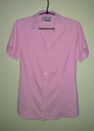 Женская розовая рубашка jack wolfskin