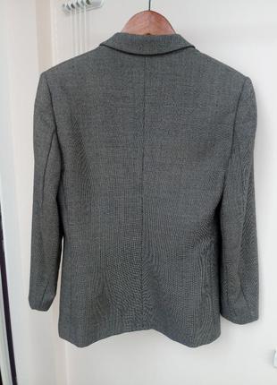 Шерстяной приталенный серый пиджак от marks&spenser2 фото