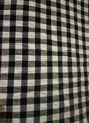 Блуза/рубашка/топ в клетку zara с объемными рукавами, l8 фото