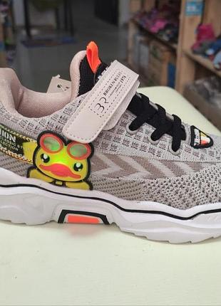 Легкі дихаючі кросівки з led для дівчаток і хллопчиків 2