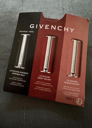 Givenchy le rouge interdit/ пробник помад givenchy