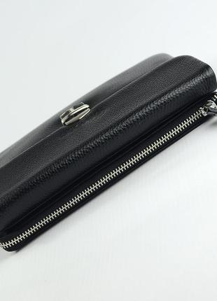 Мужской кожаный клатч кошелек на защелке, маленькая деловая сумочка клатч из натуральной кожи4 фото