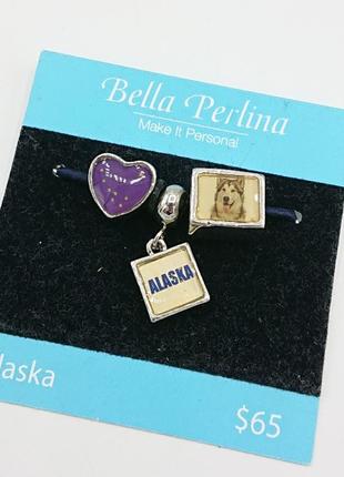 Шарми до браслету bella perlina alaska маламут сердечко