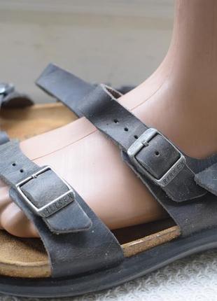 Шкіряні ортопедичні шльопанці шльопанці сланці капці сандалі сандалії босоніжки birkenstock р. 40