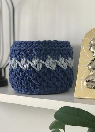 Декоративная корзина для хранения безделушек, стильное кашпо для цветов, ручная работа