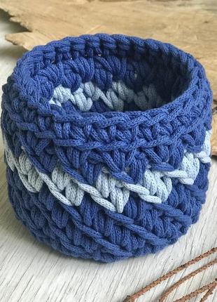 Декоративная корзина для хранения безделушек, стильное кашпо для цветов, ручная работа