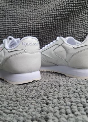 Мужские белые кроссовки reebok (нат. кожа) classic leather 36,40,44,45р. reebock-15 фото