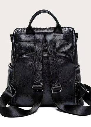 Женский городской кожаный рюкзак сумка трансформер 2 в 1 рептилия, сумка-рюкзак женская натуральная кожа9 фото