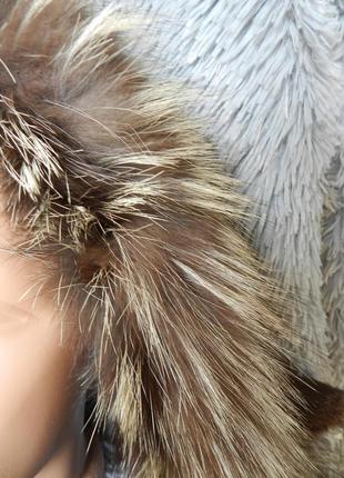 ⛔✅ пухнаста узлісся на капюшон хутро натуральне лисиця чорнобурка3 фото