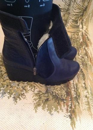 Новые, кожаные, теплые сапоги (ботинки, полусапоги) бренда natali, р. 395 фото
