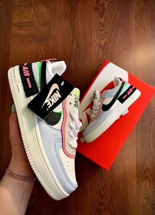 Nike air force 1 shadow violet & black & pink👟