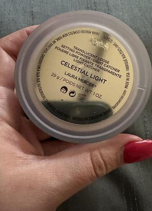 Laura mercier translucent loose setting powder light catcher 29 g / фиксирующая рассыпная пудра4 фото