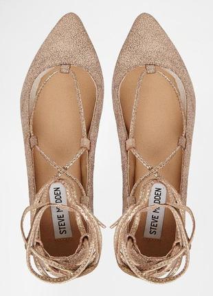 Брендовые кожаные туфли балетки steve madden2 фото