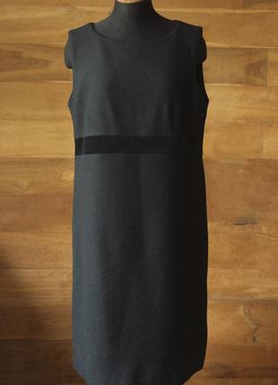 Черное шерстяное платье без рукавов миди женское marc o polo, размер xl