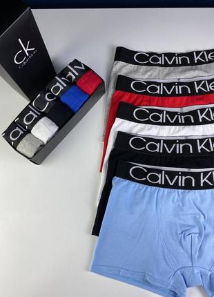 Мужские боксеры от бренда calvin klein, 5 шт.