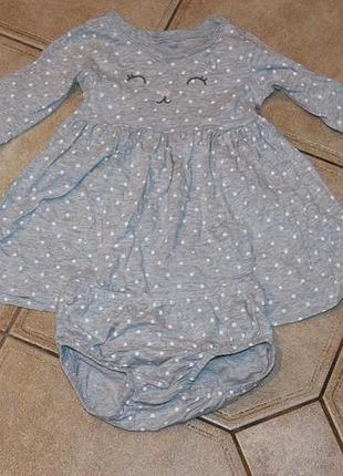 Набір (плаття+трусики) carters 9-12м