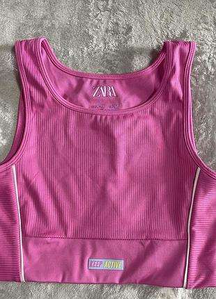 Спортивний яскравий топ zara keep active