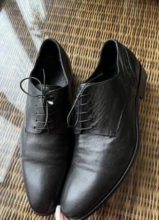 Шкіряні туфлі hugo boss орігінальні чорні 2