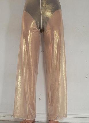 Широкі штани, золота сітка