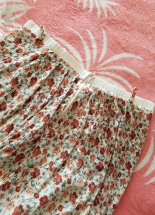 Летняя яркая юбка юбка в цветы3 фото