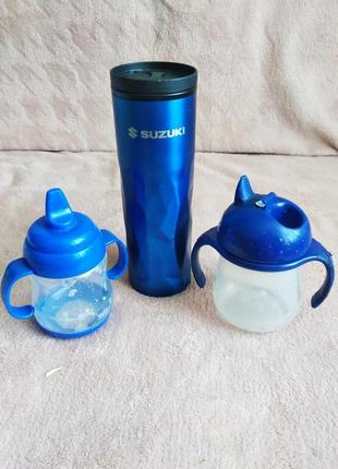 Набор бутылок-поилок детские и взрослая