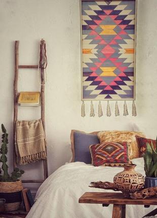 Панно в етно стилі, гуцульський килим, дерев'яна картина, оригінальний подарунок5 фото