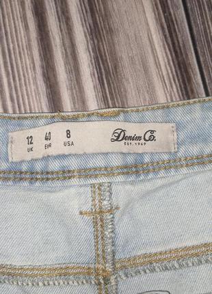 Блакитні джинсові короткі шорти з низькою посадкою denim co #10186 фото